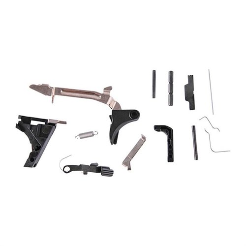 Brownells LOWER PARTS KIT för Glock® 17/19 innehåller alla nödvändiga delar för att montera Glock, Polymer 80 och SCT-ramar med perfekt passform.