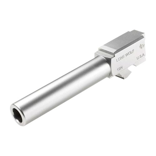 LWD M/19 9mm Luger är en drop-in barrel för Glock 19, tillverkad av högkvalitativ 416 rostfritt stål, med ökad noggrannhet och kompatibilitet för alla ammunitionstyper.