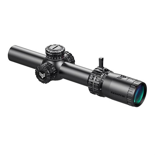 Swampfox Arrowhead 1-8x24mm SFP är en prisvärd LPVO med låsande turrets, upplysta retiklar och enastående optisk design för överlägsen precision.