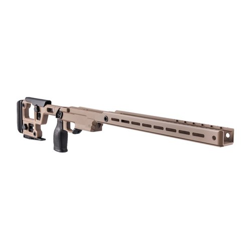 AERO PRECISION Solus Competition Chassis erbjuder en exakt och justerbar plattform för Remington 700 SA med M-LOK och Arca Swiss för maximal anpassning.