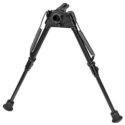 S-L-MLOK BIPOD från HARRIS sträcker sig från 9" till 13", är ultralätt (12,6 oz), svänger för ojämn terräng och har en inbyggd sling swivel stud.