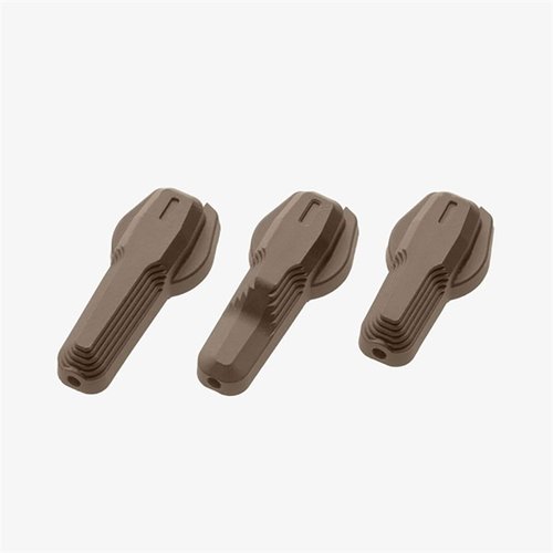 Magpul ESK är en ambidextrous selector kit för AR-vapen med tre justerbara spakar, enkel installation utan verktyg och hållbar konstruktion av polymer och rostfritt stål.