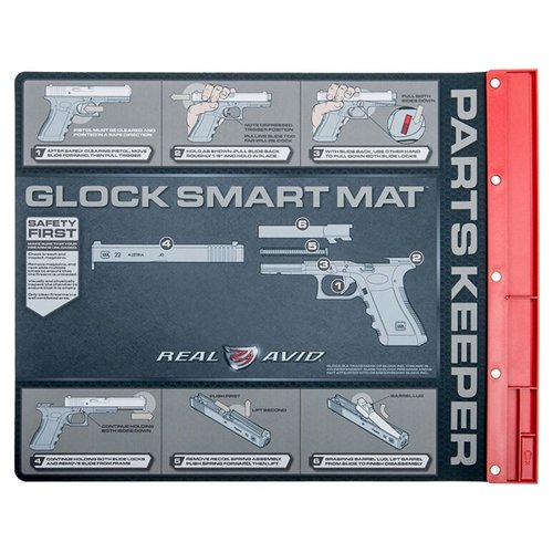 Upptäck SMART MAT för Glock! 🛠️ Den oljeresistenta mattan gör rengöring enkel och organiserad. Perfekt för fältstrippade Glock-vapen!