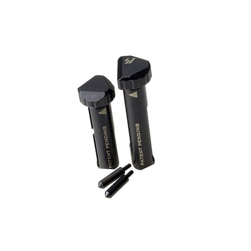 Strike Industries AR-15 Shift Pins erbjuder enkel montering och demontering utan verktyg, med säker QD-funktion och förbättrad korrosionsbeständighet.