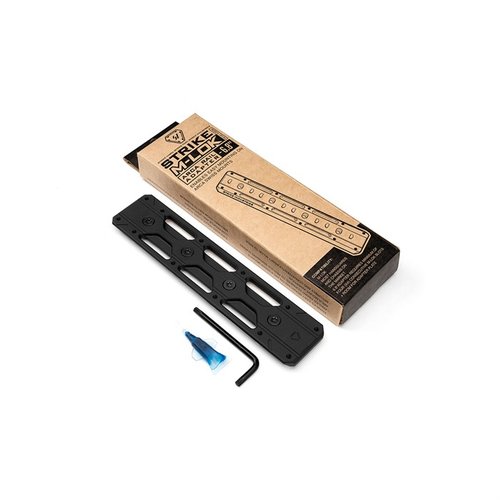 Strike M-LOK ARCA Rail Adapter möjliggör enkel montering på ARCA Swiss fästen, är lätt, lågprofil och tillverkad i 6061-T6 aluminium för hållbarhet.