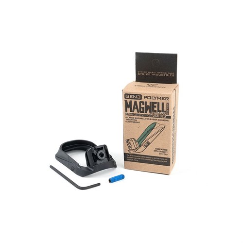 Strike Industries GEN3 Magwell för GLOCK™ G19 ger snabbare magasinladdning, förbättrat grepp och är lätt att installera med hållbart SI Polymer Extreme material.