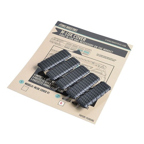 Strike Industries M-LOK Covers ger oändliga placeringsalternativ, skyddar din rail mot stötar och repor, och erbjuder bättre grepp med aggressiv textur.