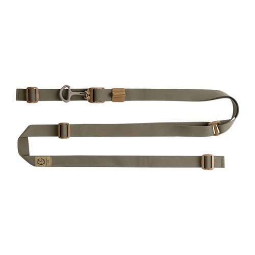 ESD Sling är lätt, anpassningsbar och erbjuder 20+ tum justering. Den har en snabbjusteringsfunktion och ett elastiskt reglage för smidig förvaring.