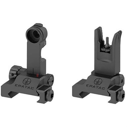 ERATAC® backup-sight erbjuder en robust och lätt design med korrosionsbeständiga delar, perfekt för AR-15, med snabb och intuitiv sikte.