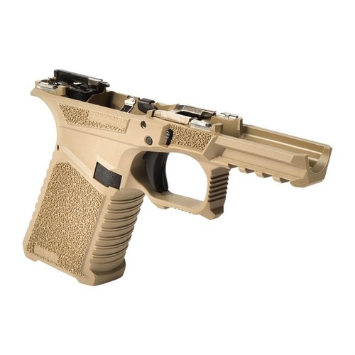 SCT 19-ramen erbjuder en aggressiv grepptextur, flarad magwell, Picatinny rail och är kompatibel med Glock® Gen 1-3 delar för optimal ergonomi och prestanda.