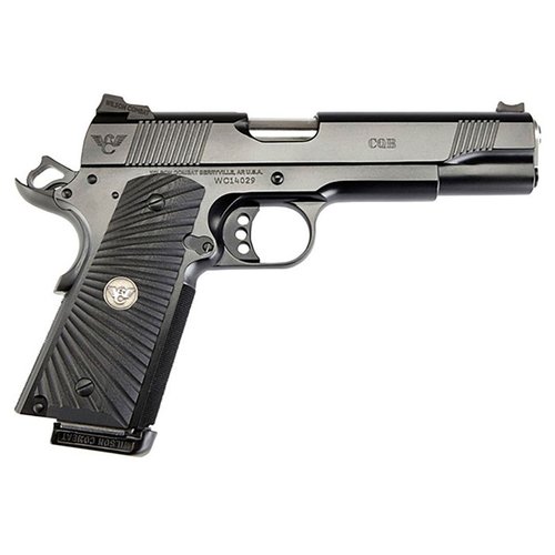 CQB 1911 Elite är en fullstor 9mm Luger pistol med Bullet Proof® delar, fiberoptisk sikt och grepp för säker hantering, perfekt för taktiska skjutningar.