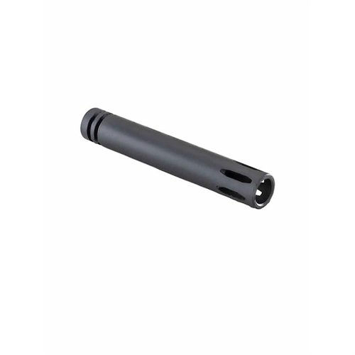 Denna AR-15 Flash Hider för 223 Remington/5.56x45 NATO är 5.5" lång, svart och tillverkad av 4150 Chrome Molly Steel för optimal prestanda.