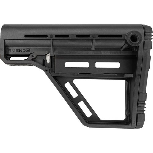 AMS Modular M-LOK Carbine Stock erbjuder hög hållfasthet, justerbara funktioner, gummibakplatta för komfort och möjlighet att anpassa tillbehör för alla uppdrag.