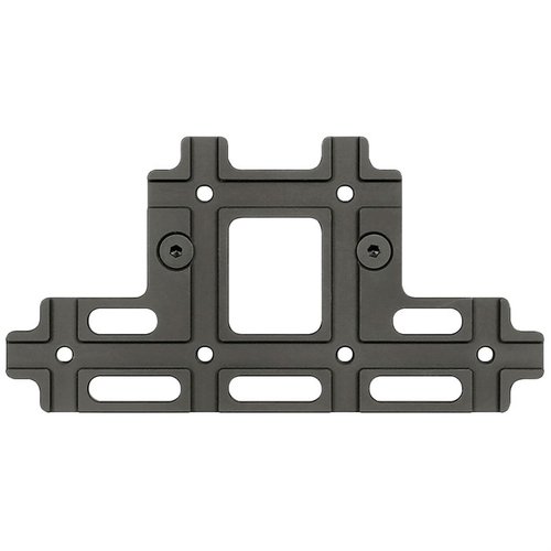 Midwest Industries Lever Gun Stock Shell Holder Plate möjliggör användning av upp till 6 Universal Shell Holders för 12 extra patroner, lätt och hållbar design.