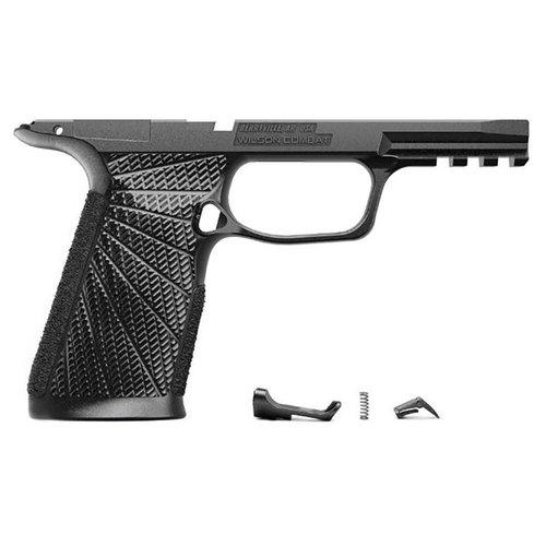 Uppgradera din SIG-SAUER P365 XMacro med Wilson Combat gripmodul för bättre grepp, recoil-kontroll och ergonomi, tillgänglig i flera färger.