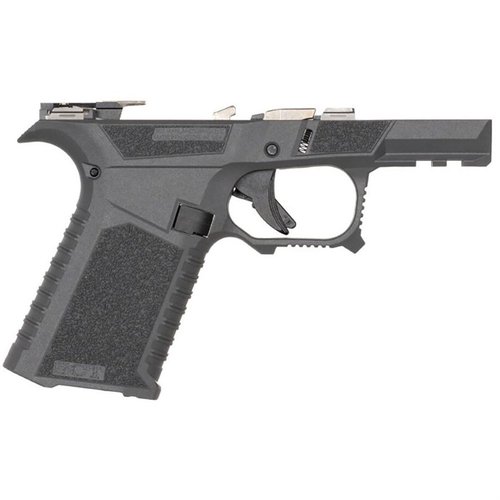 SCT 43X Sub Compact ram med ergonomisk design, flared mag well, ambidextrous mag release och aggressiv textur för optimalt grepp, perfekt för Glock® 43X och 48.