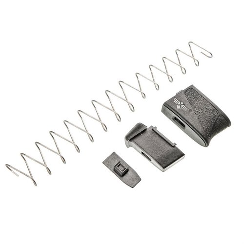 MTX Magazine Extender för M&P Shield 9mm ger +2 kapacitet, snabb installation och oöverträffad tillförlitlighet med specialdesignad fjäder.