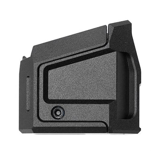 Strike Industries Aluminium Extended Magazine Plate för SIG SAUER P320 ger +5 rundor, enkel installation och hållbar konstruktion i 6061-T6 aluminium.