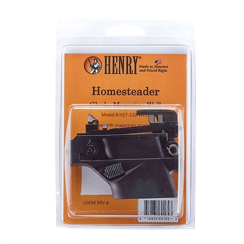 H027 HOMESTEADER 9MM MAGAZINE WELL ADAPTOR gör det möjligt att använda populära pistolmagasin från andra tillverkare med din Henry H027.
