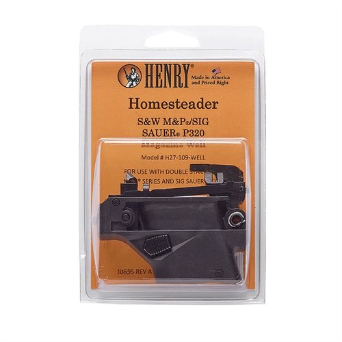 H027 HOMESTEADER 9MM MAGAZINE WELL ADAPTOR gör att din Henry H027 kan ta emot populära pistolmagasin från andra tillverkare, vilket ökar mångsidigheten.