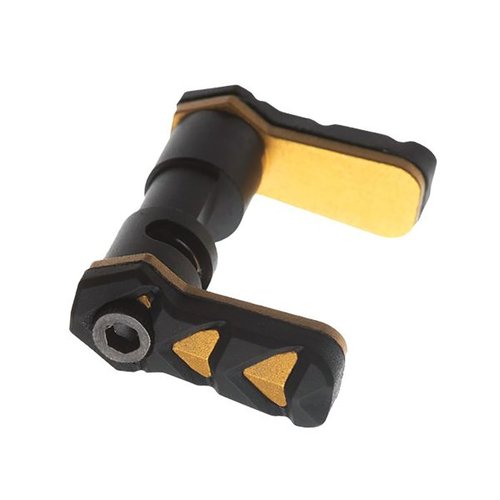 NEXGEN 45/90 ambidextrous safety selector för AR-15 erbjuder konfigurerbar kastvinkel, hållbarhet med gummiöverdrag och perfekt funktion för vänsterhänta.