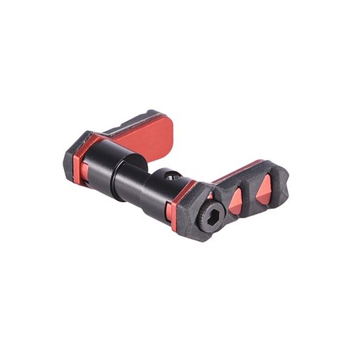 NEXGEN 45/90 ambidextrös säkerhetsväljare för AR-15 erbjuder konfigurerbar kast, gummiöverdrag för bättre grepp och är perfekt för vänsterhänta skyttar.