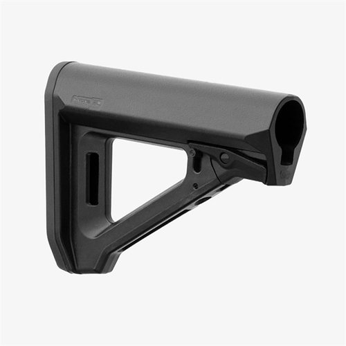 MOE RL Carbine Stock erbjuder justerbar längd (10.65" till 13.85"), förbättrad kindstöd och M-LOK fäste för ökad komfort och funktionalitet.