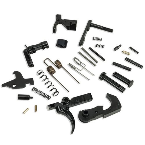 KAK Industry AR-15 lower parts kit utan grepp eller avtryckarskydd, 100% amerikansk tillverkning, mil-spec dimensioner, perfekt för att bygga din egen lower receiver.
