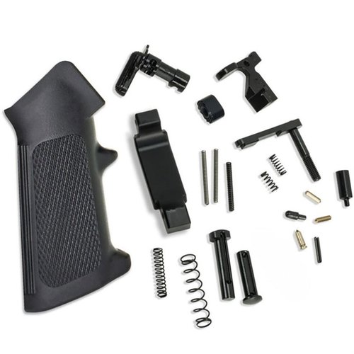KAK Industry's AR-15 lower parts kit är 100% amerikansk och tillverkad enligt mil-spec, perfekt för att bygga en komplett lower receiver utan fire control group.