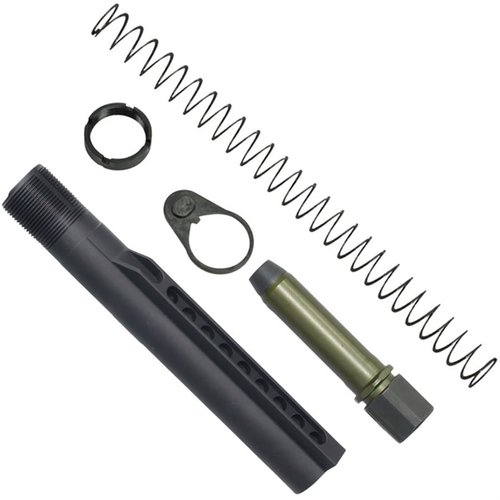 K-SPEC AR-15 A5-längd kit erbjuder effektiv recoil dämpning med en innovativ kompressionssystem, inklusive H1 buffer, flatwire fjäder och A5 buffer tube.