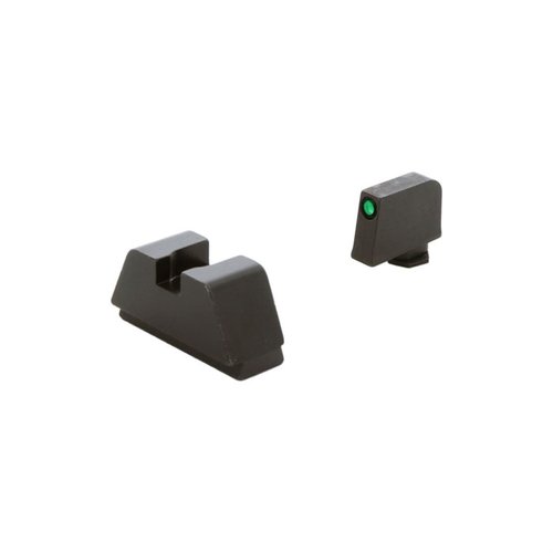 AMERIGLO XL TALL OPTIC COMPATIBLE TRITIUM SIGHT SET erbjuder en perfekt co-witness synbild för Glock MOS-modeller, optimerad för Aimpoint Acro och Holosun 509T.