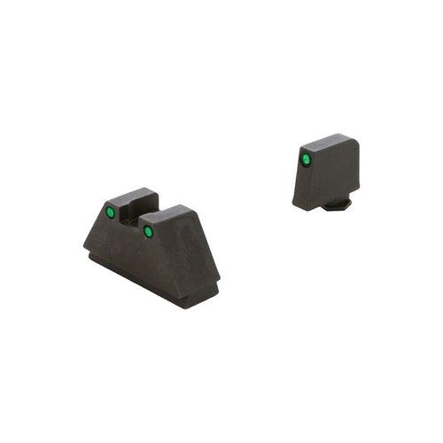 AMERIGLO® 3XL Tritium-sikten ger en exakt co-witness bild för Glock® MOS-modeller, optimerade för Holosun och Trijicon, med pålitlig backup.