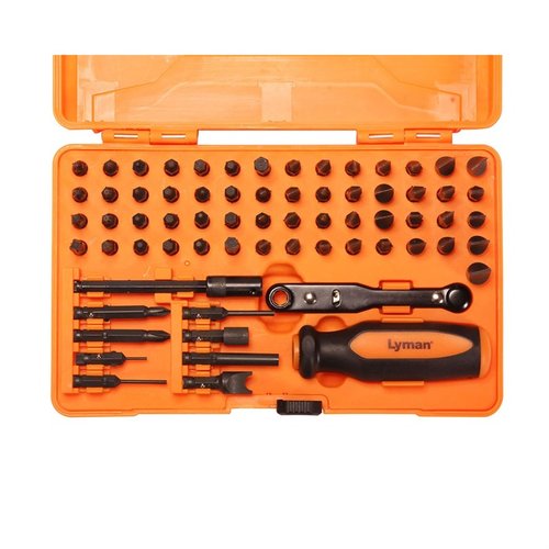 Lyman Master Gunsmith Tool Kit erbjuder en omfattande samling av högkvalitativa verktyg för effektivt underhåll och reparation av vapen utan skador.