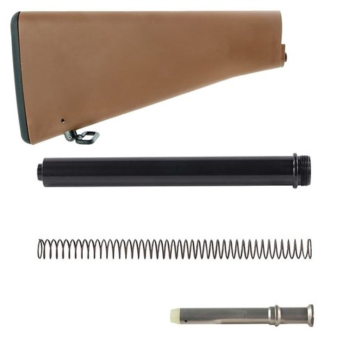 Återskapa en amerikansk klassiker med Brownells M16A1 Buttstock Assembly, perfekt för AR-15, M16 och tidiga modeller, med originaldesign och flera färger.