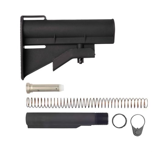 Uppgradera din AR-15 med M4 Buttstock Kit Mil-Spec, justerbar längd för komfort och kontroll, perfekt för tävlingsskyttar, jägare och taktiska entusiaster.