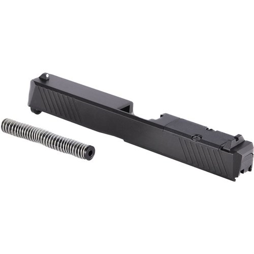 Uppgradera din Glock 17 Gen3 med Brownells RMR Slide, som har en integrerad montageplats för reflexsikten och ergonomiska förbättringar för bättre prestanda.