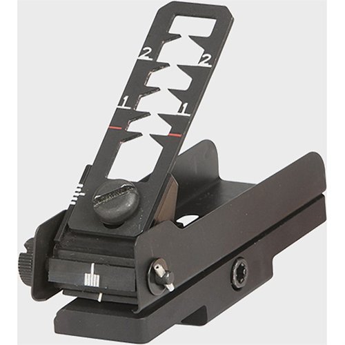 M203 Leaf Sight från LMT DEFENSE erbjuder en mångsidig montering för både carbine/rifle heat shield och 1913 Picatinny rail, perfekt för exakt sikte.