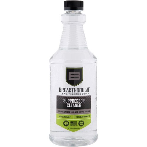 Breakthrough Clean Suppressor Cleaner är ett vattenbaserat, ammoniakfritt rengöringsmedel som effektivt tar bort kol och bly, skyddar mot rost utan att skada ytan.