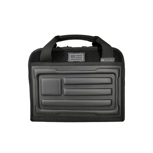 EVA TACTICAL PISTOL CASE erbjuder överlägsen skydd med premium vaddering, mjuk fleeceinteriör, och praktiska bärhandtag för enkel transport.