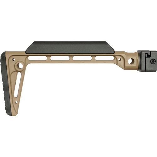 Minimalistic Side Folding Stock erbjuder en robust och flexibel design med 5 QD sling fästen, tillverkat av 6061 Aluminium för maximal hållbarhet.