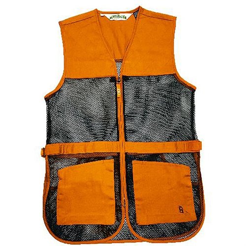 BOB ALLEN FULL MESH DUAL PAD SHOOTING VEST erbjuder lättviktig mesh-konstruktion för ökad ventilation, justerbara sidoflikar och plats för Insert-A-Pad.
