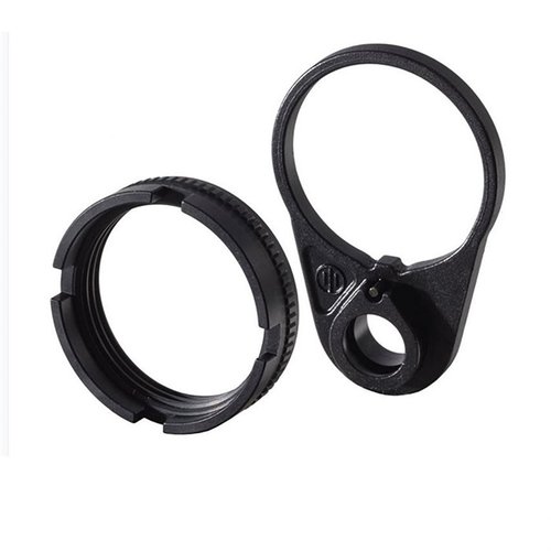 Primary Weapons Ratchet Lock Castle Nut End Plate-set erbjuder enkel installation, QD-fäste och fungerar med både mil-spec och kommersiella buffer tubes.