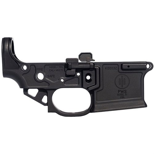 MK1 MOD 2-M Stripped Lower Receiver är en mångkalibrig, lätt och hållbar komponent i 7075-T651, perfekt för AR-15 och inkluderar flera proprietära delar.