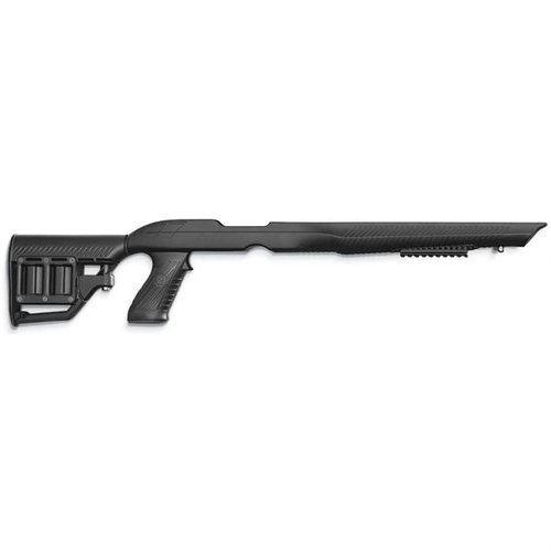 TAC-HAMMER RM4 är en avancerad och mångsidig kolv för Ruger 10/22, med justerbar längd, integrerad Stowaway™-rails och plats för två magasin.