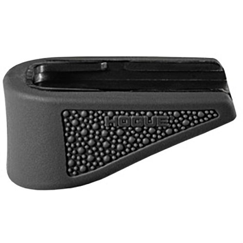 Förbättra din Glock 43 med Hogue OverMolded Grip Extension Pad som ger ett extra fingerstöd, ökad komfort och skydd vid snabba omladdningar.
