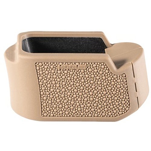HOGUE® OVERMOLDED® Grip Extension Pad ger ökat grepp och komfort för Glock 19/26, skyddar magasinet och är enkel att installera utan verktyg.