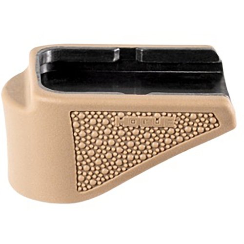 Förbättra ergonomin på din Glock 26 med Hogue OverMolded Grip Extension Pad som ger extra fingergroove, ökad kontroll och skydd för magasinet.