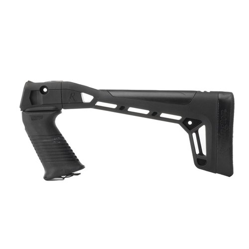 Förvandla din Remington 870 20-gauge med denna Folding Stock Assembly som har ett integrerat pistolgrepp, robust konstruktion och snabb hopfällning för enkel transport.