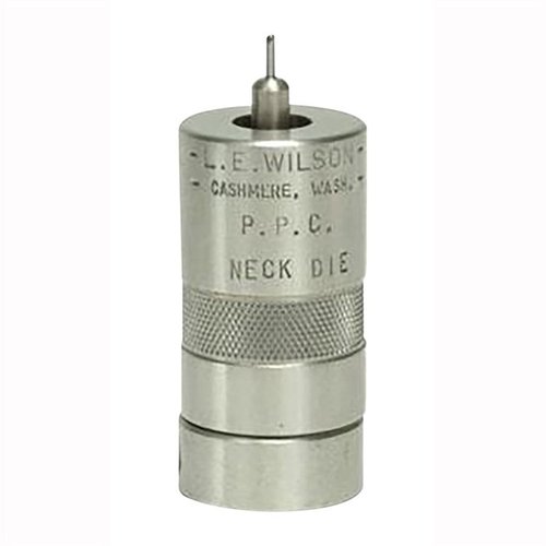 L.E. WILSONs STAINLESS NECK SIZING DIES låter dig styra halsstorleken på hylsan med utbytbara bushings, vilket förbättrar koncentriskhet och förlänger livslängden på mässingen.