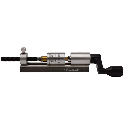 L.E. WILSON CASE TRIMMER med TiN-belagd cutter och standard stop ger precision och hållbarhet för noggrann falltrimning och optimal omladdning.